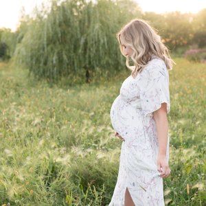 Pink Blush Maxi Floral Maternity Dress